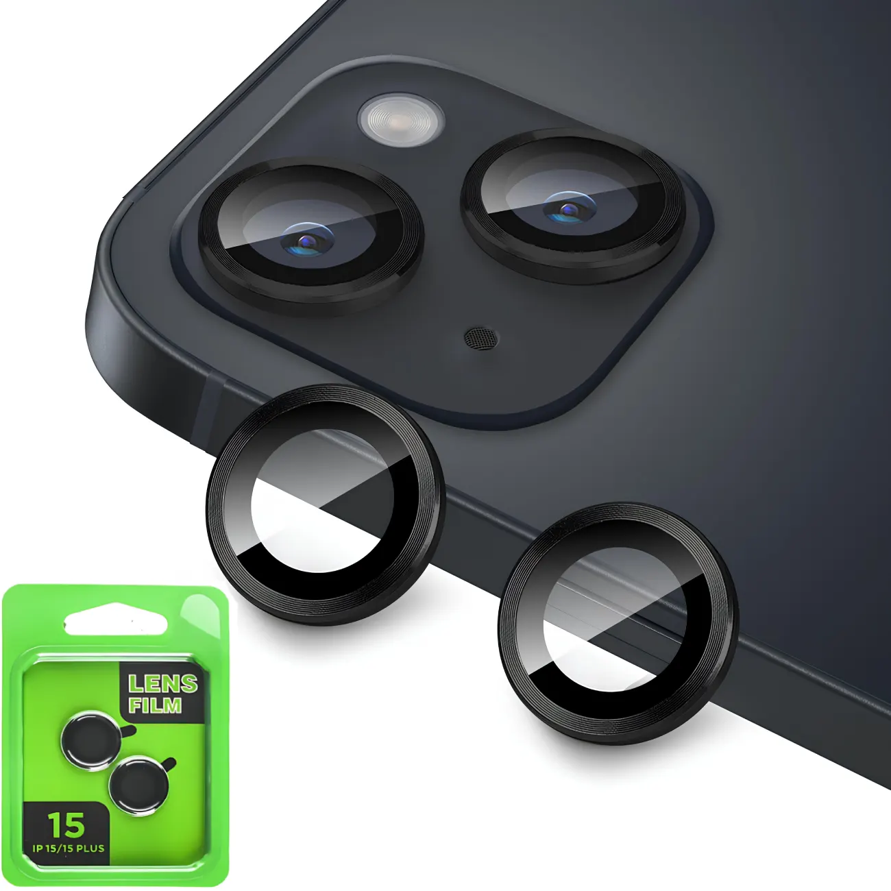 محافظ لنز دوربین مدل lens film مناسب برای گوشی موبایل اپل iphone 15