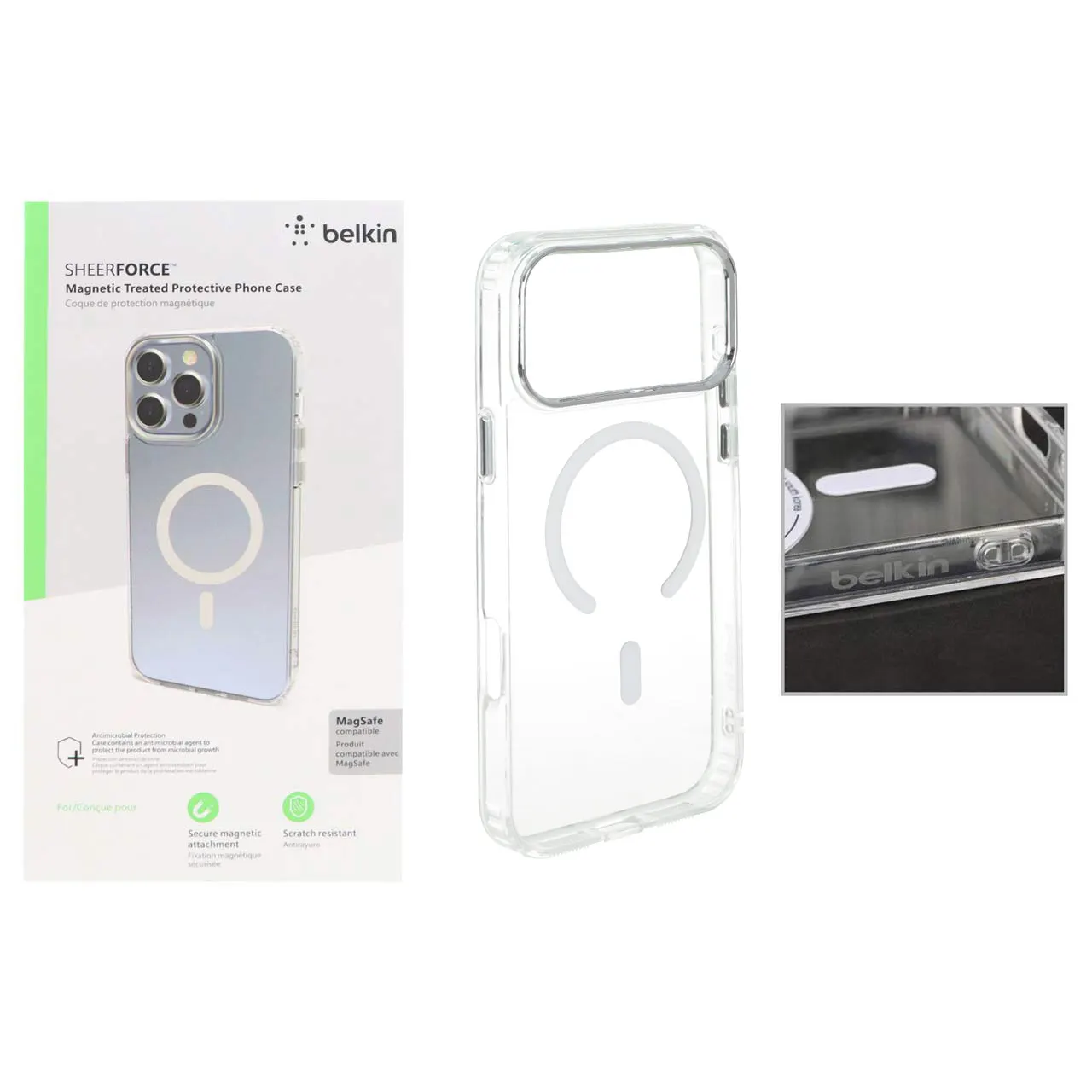 قاب شفاف مگسیف دار بلکین  Belkin SheerForce iphone 17 promax مناسب برای آیفون 17پرومکس