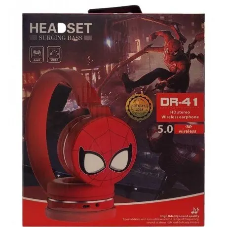 هدفون بلوتوثی فانتزی طرح مرد عنکبوتی مدل DR-41 - تصویر ۲