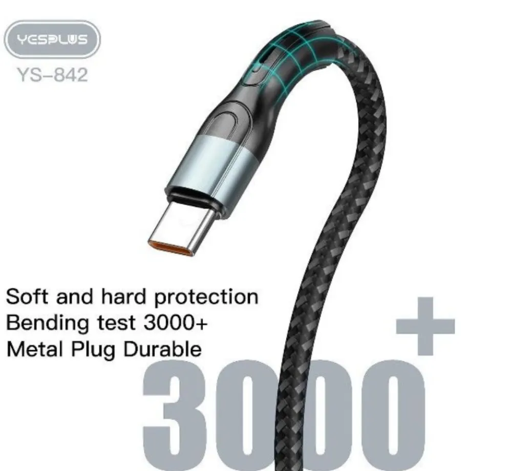 کابل فست شارژ30وات yesplus ys-842 type-c - تصویر ۲