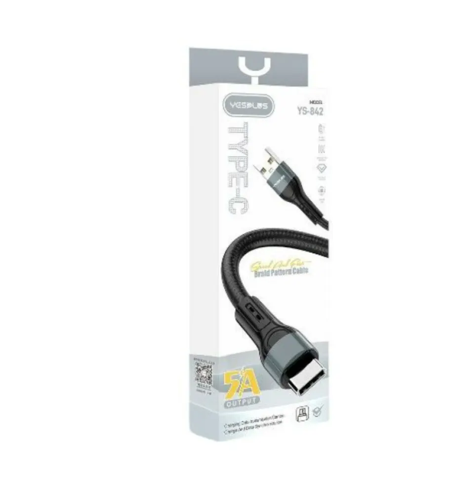 کابل فست شارژ30وات yesplus ys-842 type-c