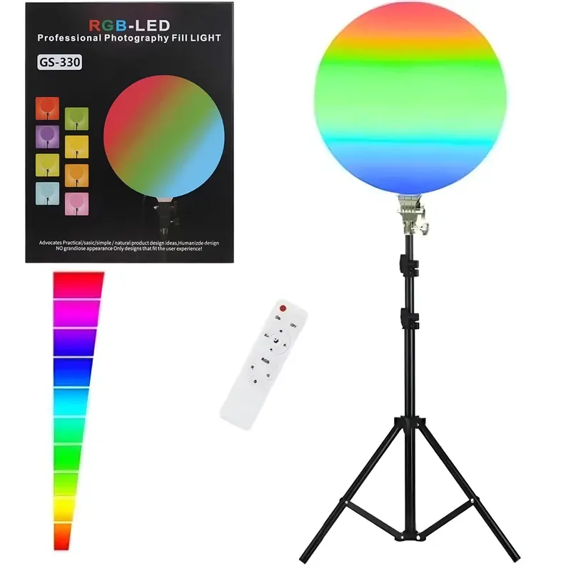 نور ثابت ال ای دی مدل Fill Light GS-330 RGB به همراه سه پایه - تصویر ۲