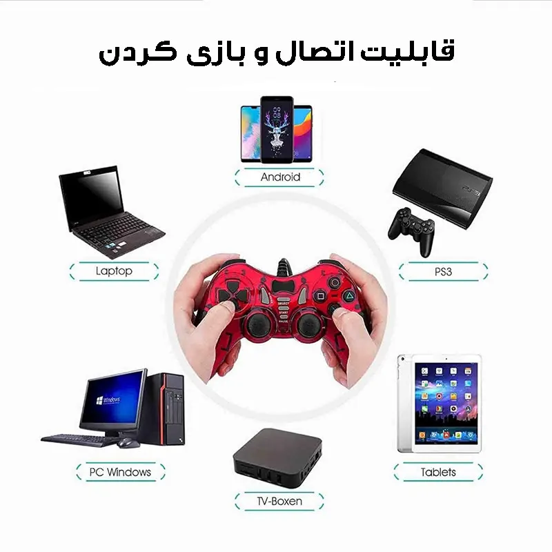 دسته بازی مدل USB-606 - تصویر ۵