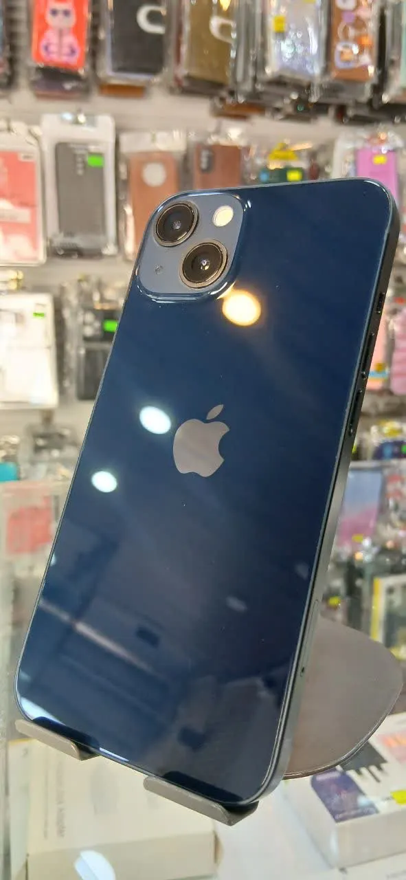 گوشی اپل iPhone 13  دست دوم (استوک) | بارجیستر حافظه 128 گیگابایت | پارت نامبر CH | بدون باز شدگی | دو سیمکارت | به همراه اداپتور و کابل (پلمب)