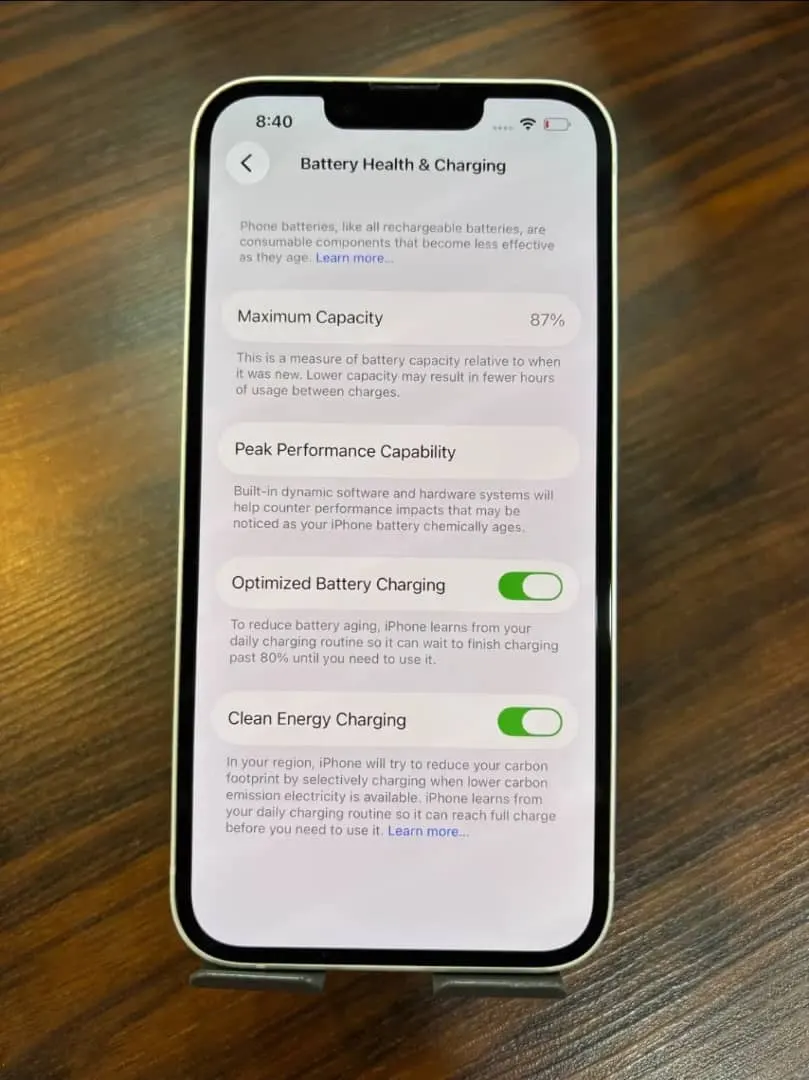 گوشی اپل IPHONE 13 ch نرمال 128 GB |دوسیم | استوک به همراه اداپتور و کابل اصلی(پلمب) - تصویر ۶
