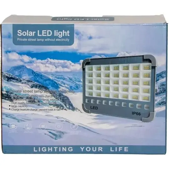 چراغ خورشیدی LED دیواری IP66 | پروژکتور سولار ضدآب با شارژ USB - تصویر ۲