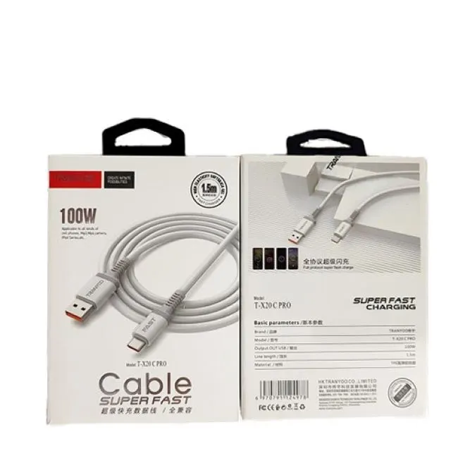 کابل تبدیل USB به USB-C ترانیو مدل T-X20C PRO طول 1 متر - تصویر ۲