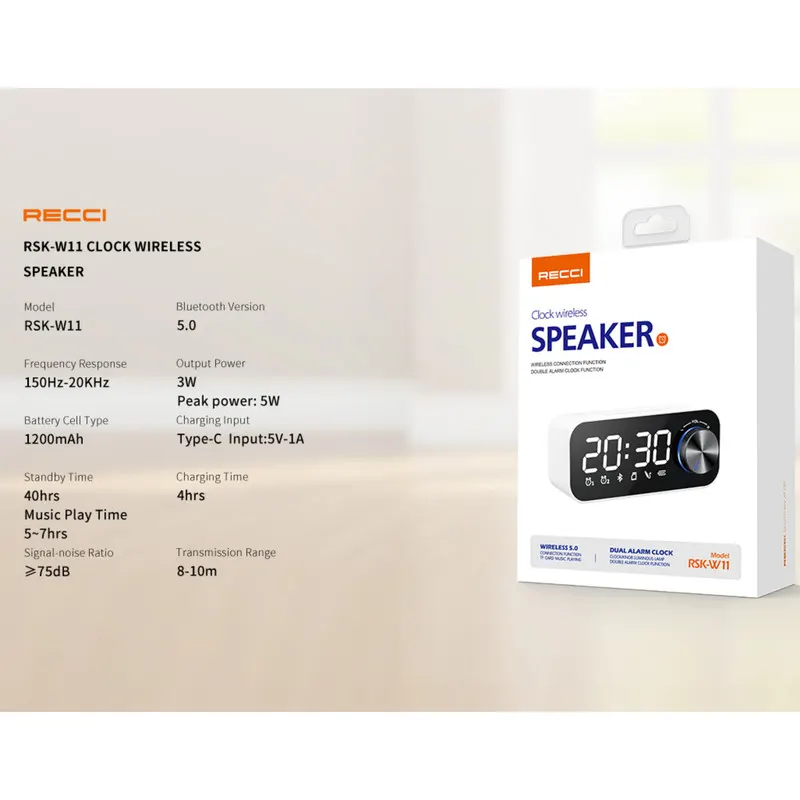 اسپیکر بلوتوثی رسی مدل RSK-W11 - تصویر ۵