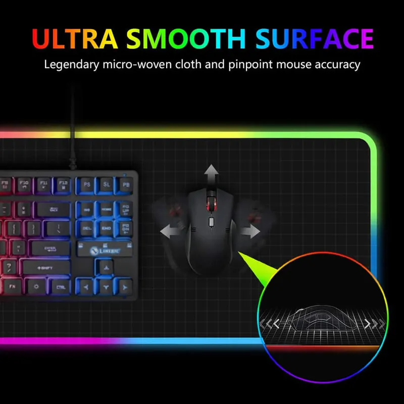 ماوس پد مخصوص بازی مدل RGB 80x30 - تصویر ۶