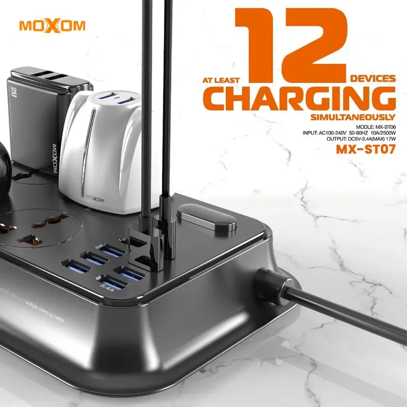 رابط USB و برق MOXOM MX-ST07 - تصویر ۳