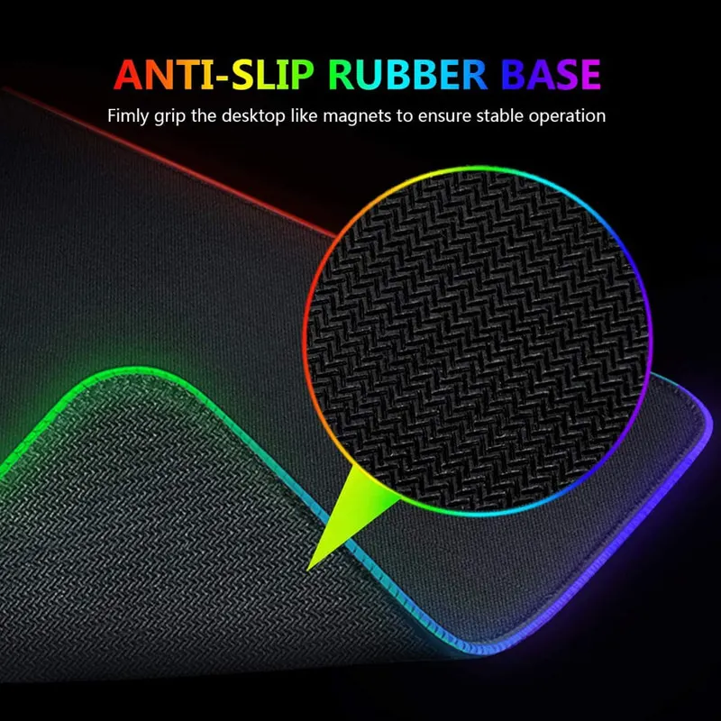 ماوس پد مخصوص بازی مدل RGB 80x30 - تصویر ۴