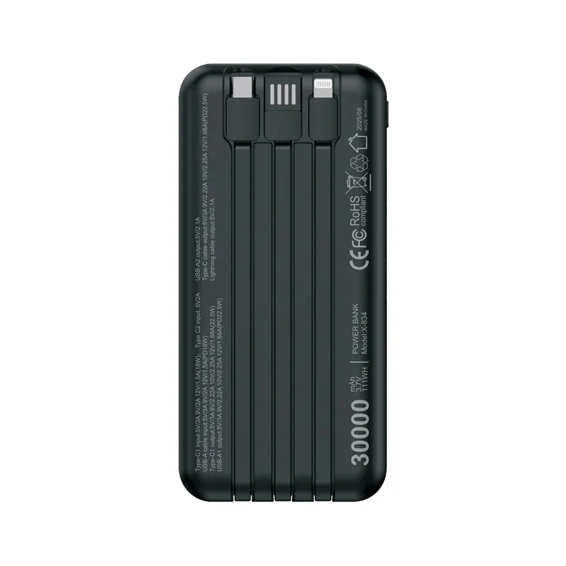 پاوربانک ایکس انرژی مدل X-834 22.5W ظرفیت 30000 میلی آمپر ساعت - تصویر ۳