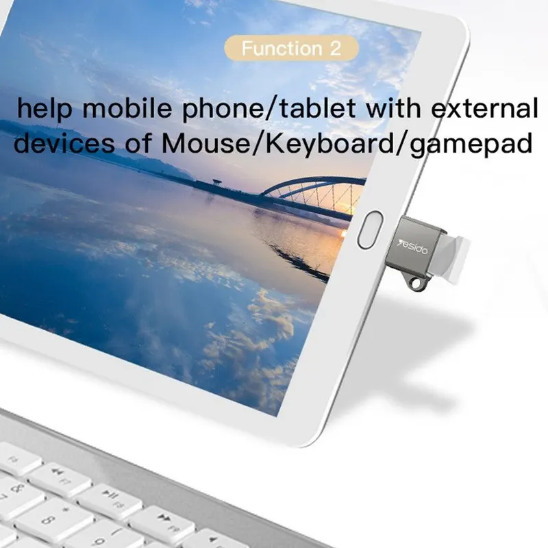 مبدل OTG USB-C به USB2.0 یسیدو مدل GS08 - تصویر ۴