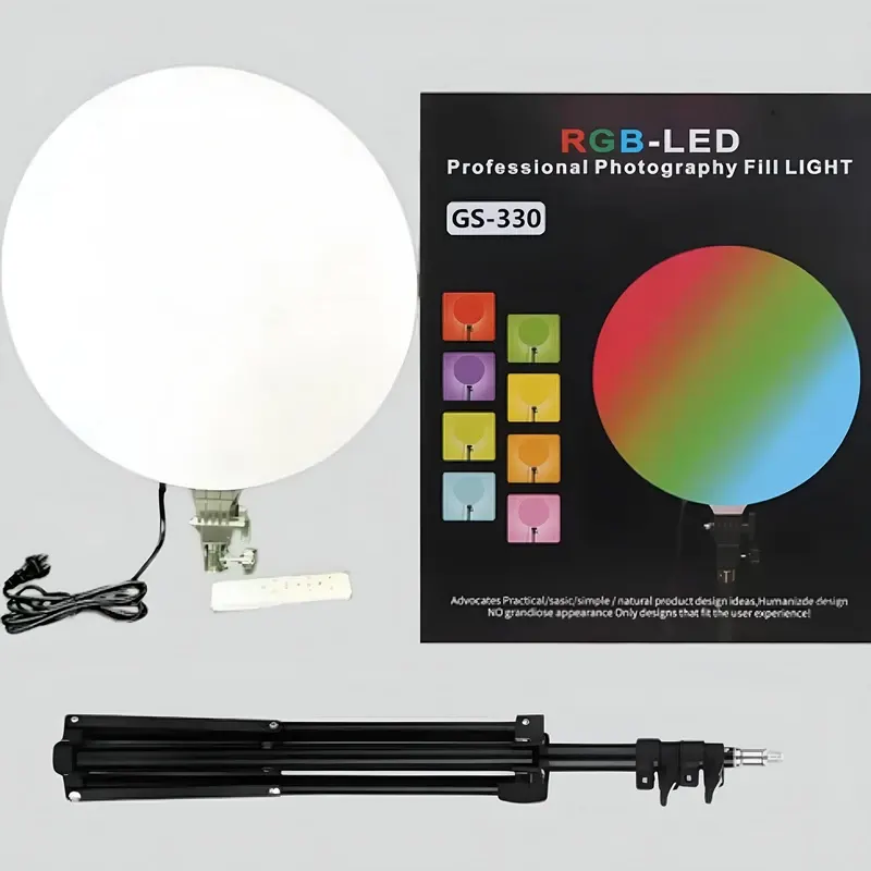 نور ثابت ال ای دی مدل Fill Light GS-330 RGB به همراه سه پایه - تصویر ۹