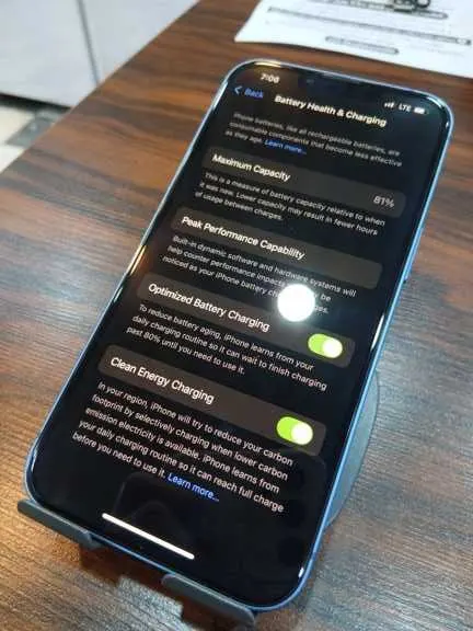 گوشی اپل IPHONE 13 za  نرمال حافظه 128 GB  | استوک به همراه اداپتور و کابل اصلی(پلمب) - تصویر ۵