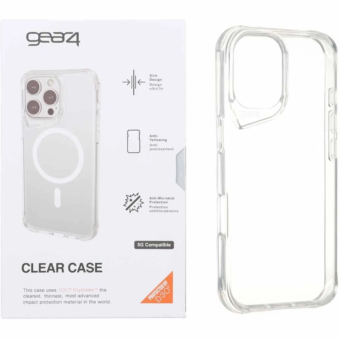 قاب gear4 پشت سخت شفاف Apple iPhone 17