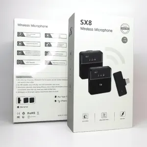 میکروفون بی سیم یقه ای دوتایی SX8