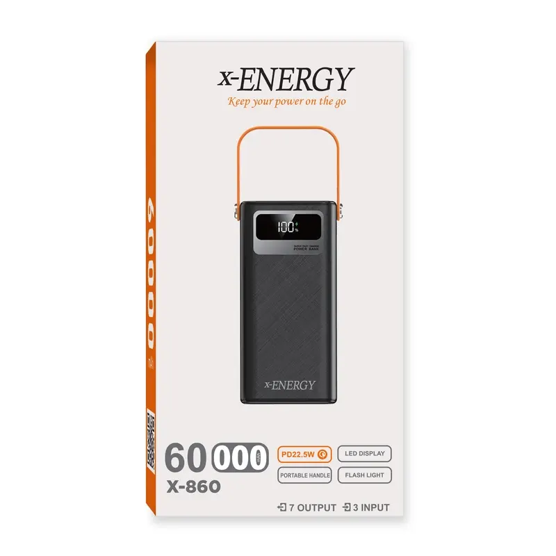 پاوربانک ایکس انرژی مدل X-860 22.5W ظرفیت 60000 میلی آمپر ساعت - تصویر ۲