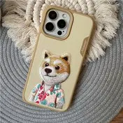 قاب مدل نیمی (nimmy) سه بعدی طرح گرگ گلدوزی شده مناسب برای گوشی آیفون – Iphone 16pro - تصویر ۲