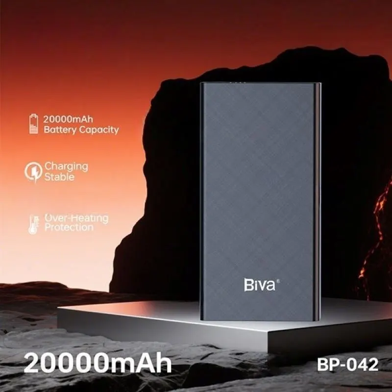 پاوربانک بیوا مدل BP-042 ظرفیت ۲۰۰۰۰ میلی آمپر ساعت