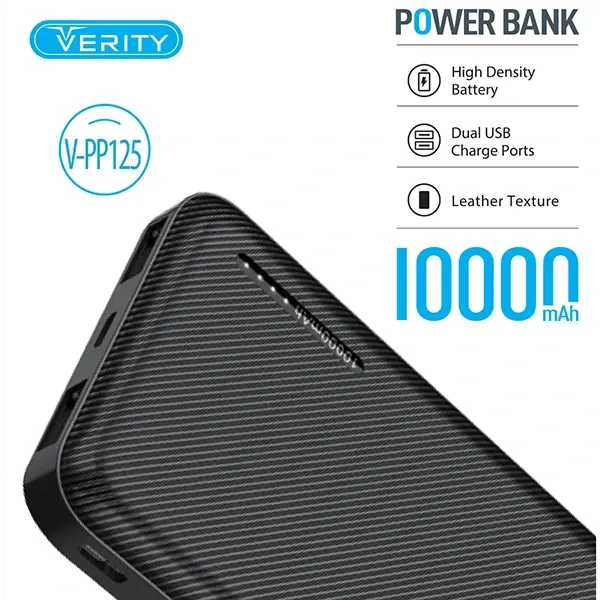 پاوربانک وریتی مدل V-PP125 ظرفیت 10000 میلی آمپر ساعت - تصویر ۴